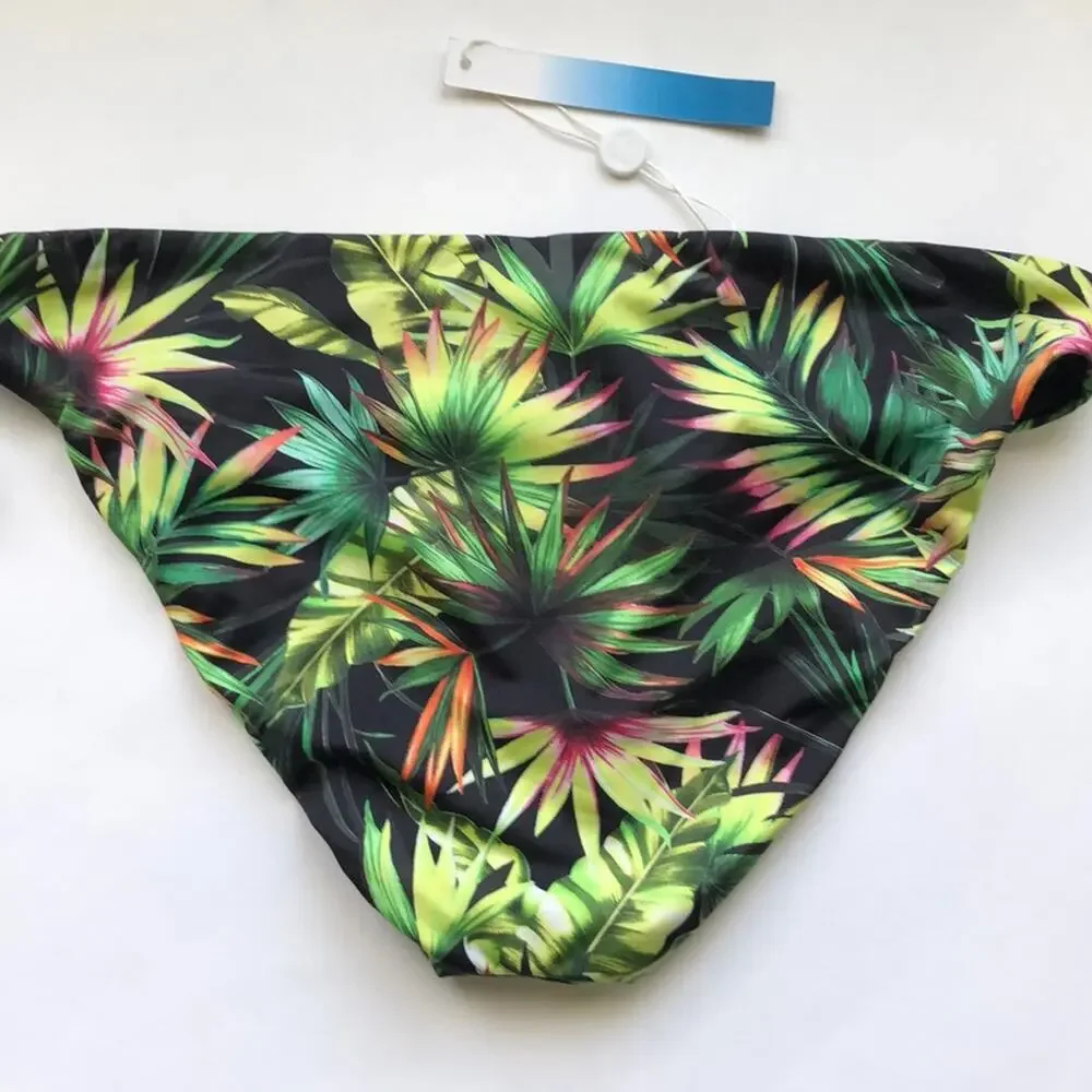 NWT Lucky Brand Tropical Pattern Swim Bottoms Size S